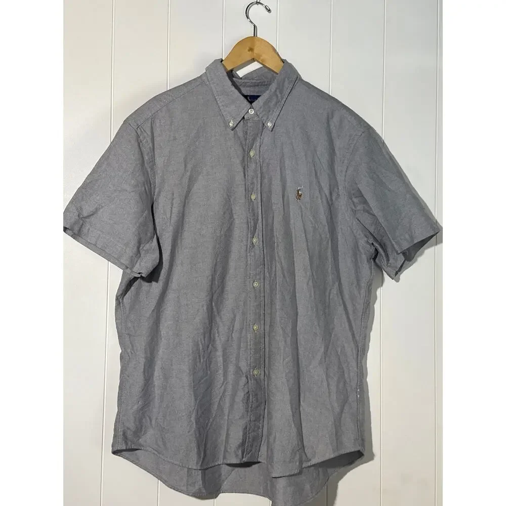 Polo Ralph Lauren Classic Fit Big & Tall Gray Button Down Shirt Men's XXL